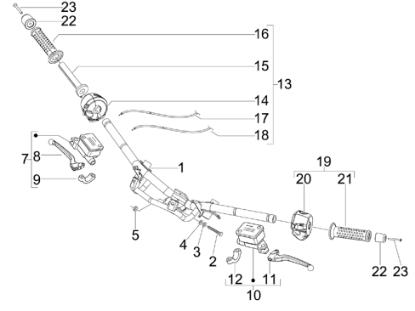 Εικόνα της ΔΙΑΚΟΠΤΗΣ ΦΩΤΩΝ-ΦΛΑΣ ΑΡ GILERA NEXUS E3-647692