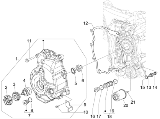 Εικόνα της ΦΙΛΤΡΟ ΛΑΔΙΟΥ SCOOTER 4T 125<>300 CC-1A022356