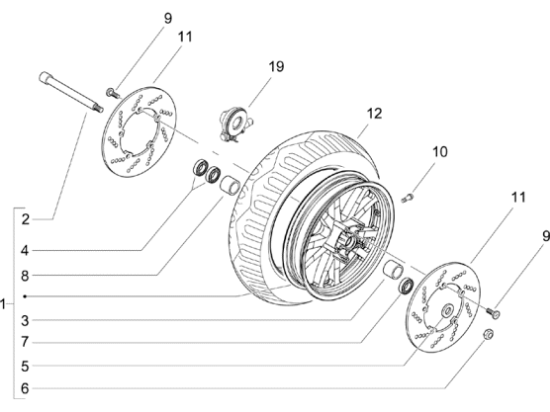 Εικόνα της ΤΡΟΧΟΣ ΜΠΡΟΣ Χ9 125-180-200-250-EVO-X8-56374R