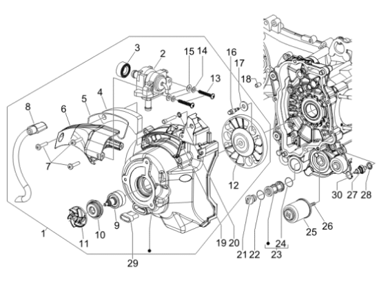 Εικόνα της ΦΙΛΤΡΟ ΛΑΔΙΟΥ SCOOTER 4T 125<>300 CC-1A022356