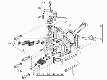 Εικόνα της ΚΕΦΑΛΗ ΚΥΛΙΝΔΡΟΥ SCOOTER 350 CC ΚΟΜΠΛΕ-B0134115