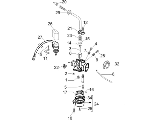 Εικόνα της ΠΛΩΤΗΡΑΣ ΚΑΡΜΠ SCOOTER 50 2T-288882