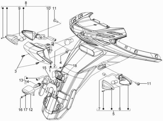 Εικόνα της ΦΛΑΣ ΠΙΣΩ ΑΡ TYPHOON MY10-APRILIA SR-642024