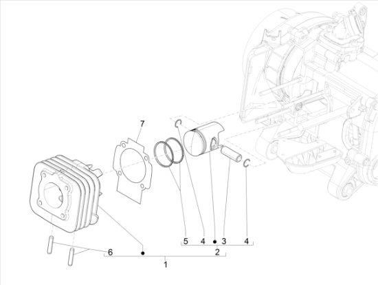 Εικόνα της ΚΙΤ ΚΥΛΙΝΔΡΟΣ DR 48mm SCOOTER50 TYPHOON-DR00086