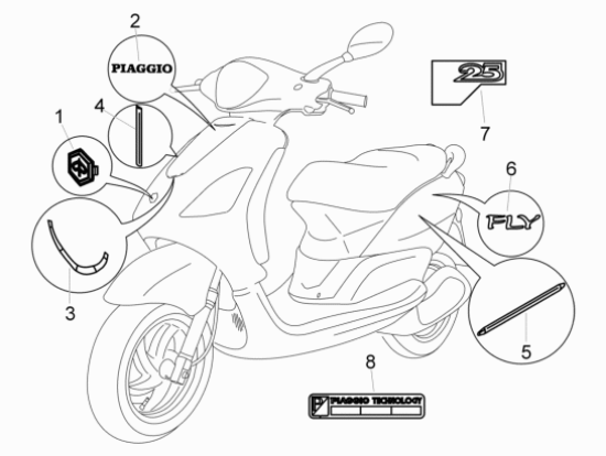 Εικόνα της ΣΗΜΑ ΠΟΔΙΑΣ ΛΟΓΟΤΥΠΟ PIAGGIO-5743990095