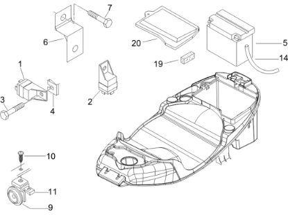 Εικόνα της ΚΑΠΑΚΙ ΜΠΑΤΑΡΙΑΣ FLY 50 4T-125/150 ΓΚΡΙ-621978