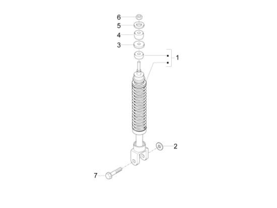 Εικόνα της ΒΙΔΑ ΠΙΣΩ ΑΜΟΡΤΙΣ FLY 125/150 4T 3V MY1-030101