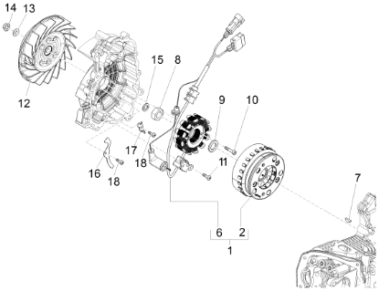 Εικόνα της ΒΟΛΑΝ SCOOTER 125-150 4Τ 3V ΚΟΜΠΛΕ-B018107