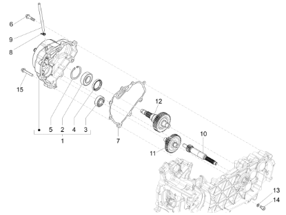 Εικόνα της ΑΞΟΝΑΣ ΠΙΣΩ ΤΡΟΧΟΥ FLY125 MY12-VESPA 946-B0167566