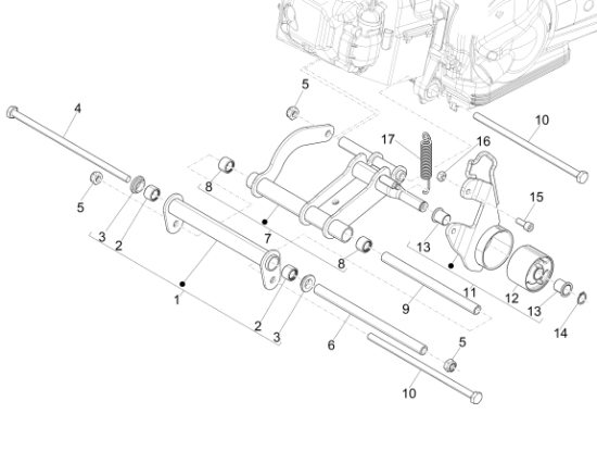 Εικόνα της ΜΠΡΑΤΣΟ ΚΙΝΗΤΗΡΑ FLY 125-150 4T 3V MY13-669047