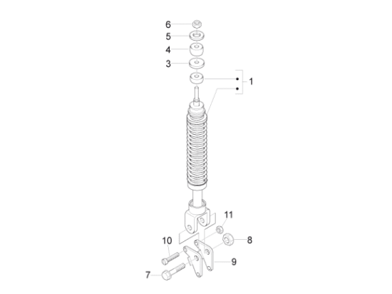 Εικόνα της ΑΜΟΡΤΙΣΕΡ ΠΙΣΩ FLY 125/150 4T 3V MY13-667407