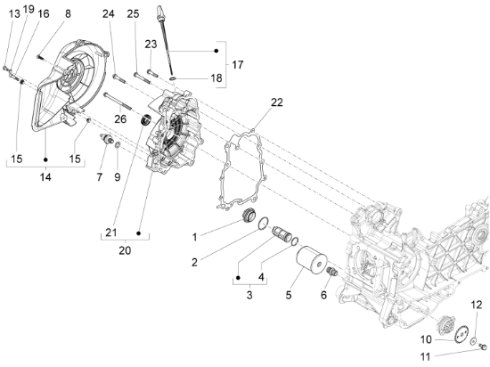 Εικόνα της ΦΙΛΤΡΟ ΛΑΔΙΟΥ SCOOTER 4T 125<>300 CC-1A022356