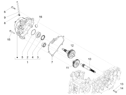 Εικόνα της ΑΞΟΝΑΣ ΠΙΣΩ ΤΡΟΧΟΥ FLY125 MY12-VESPA 946-B0167566