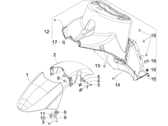 Εικόνα της ΦΤΕΡΟ ΜΠΡΟΣ GILERA GP800-SRV ΠΙΣΩ ΜΕΡΟΣ-674477000C