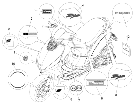 Εικόνα της ΑΥΤ/ΤΟ PIAGGIO ZIP 50<>100 742/B-2H003414000A1