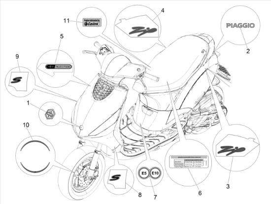 Εικόνα της ΣΗΜΑ Φ PIAGGIO TYPH-ZIP-NRG-PIAGGIO 1-2H002013