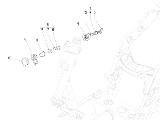 Εικόνα της ΒΑΣΗ ΚΛΕΙΔ ΟΝ-OFF SCOOTER 100<>150 4T 3-1B002609R