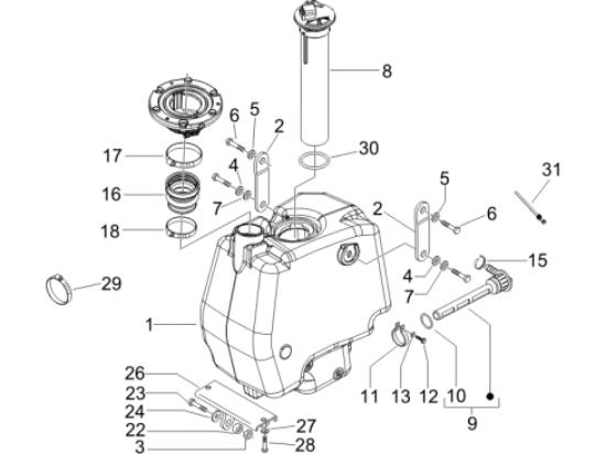 Εικόνα της ΤΕΠΟΖΙΤΟ ΒΕΝΖ GILERA RUNNER 200 RST-ST-653041