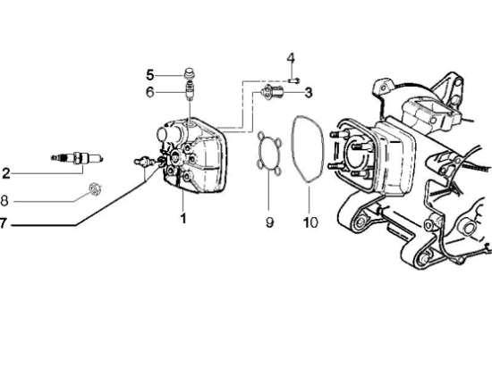 Εικόνα της ΚΕΦΑΛΗ ΚΥΛΙΝΔΡΟΥ SCOOTER 50 2T ΥΓΡ 7/99>-8264906