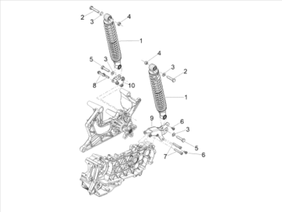 Εικόνα της ΒΙΔΑ ΑΜΟΡΤΙΣΕΡ ΠΙΣΩ SR GT 125 COMPACT-1C006025