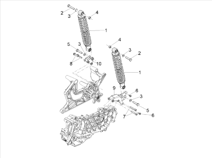 Εικόνα της ΑΜΟΡΤΙΣΕΡ ΠΙΣΩ SR GT 125-200 ΜΑΥΡΟ ΕΛΑΤ-1C007429