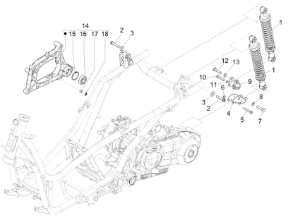 Εικόνα της ΒΑΣΗ ΠΙΣΩ ΑΜΟΡΤΙΣΕΡ X9 125-X8-598938