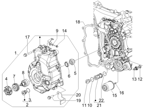 Εικόνα της ΦΙΛΤΡΟ ΛΑΔΙΟΥ SCOOTER 4T 125<>300 CC-1A022356