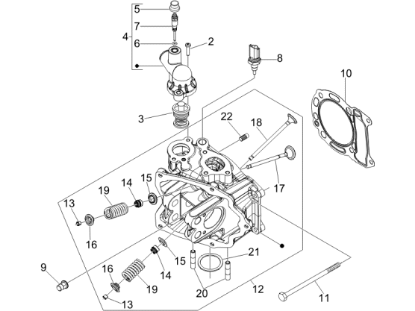 Εικόνα της ΚΕΦΑΛΗ ΚΥΛΙΝΔΡΟΥ X EVO 250-GTS250 06-14>-B019389