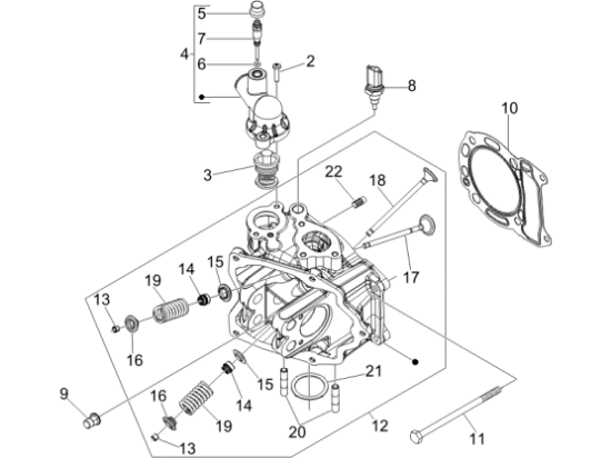 Εικόνα της ΚΕΦΑΛΗ ΚΥΛΙΝΔΡΟΥ X EVO 250-GTS250 06-14>-B019389