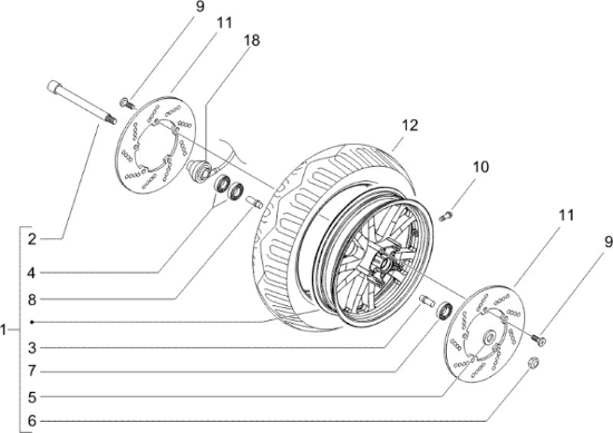 Εικόνα της ΤΡΟΧΟΣ ΜΠΡΟΣ Χ9 125-180-200-250-EVO-X8-56374R