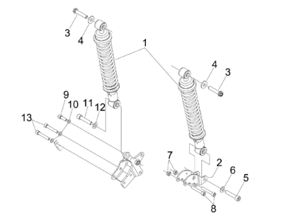 Εικόνα της ΑΜΟΡΤΙΣΕΡ ΠΙΣΩ Χ7-Χ8-X EVO125<>250-646552