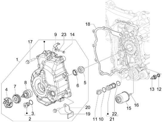 Εικόνα της ΦΙΛΤΡΟ ΛΑΔΙΟΥ SCOOTER 4T 125<>300 CC-1A022356