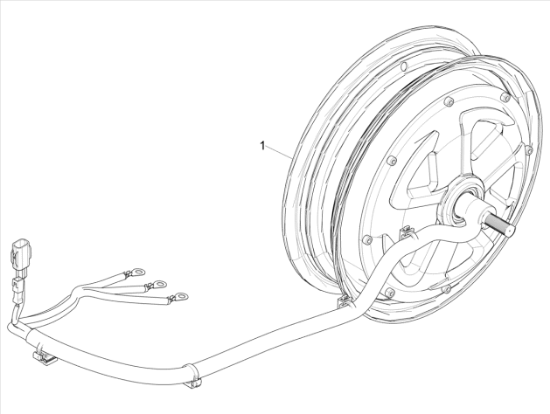 Εικόνα της ΗΛΕΚΤΡΟΚΙΝΗΤΗΡΑΣ PIAGGIO 1 (2 KW)-1A0191100009C