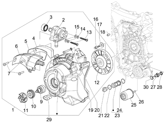 Εικόνα της ΦΙΛΤΡΟ ΛΑΔΙΟΥ SCOOTER 4T 125<>300 CC-1A022356