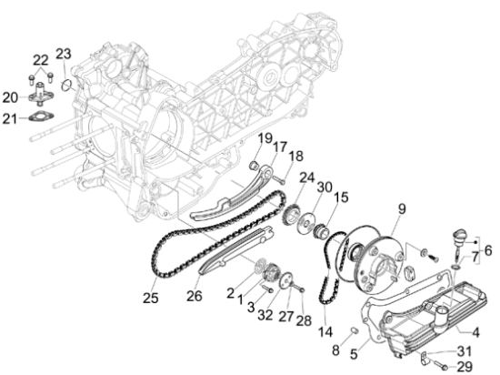 Εικόνα της ΤΕΝΤΩΤΗΡΑΣ ΚΑΔΕΝΑΣ SCOOTER 125<>300 E5-1A021978R