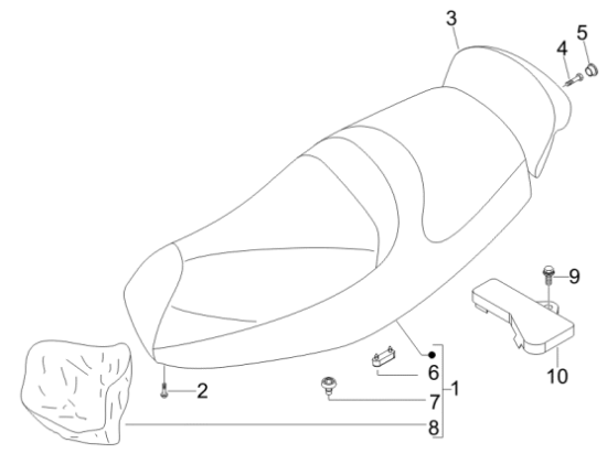 Εικόνα της ΣΕΛΑ MP3 125-400 LT TOURING ΚΟΜΠΛΕ-67386800C1