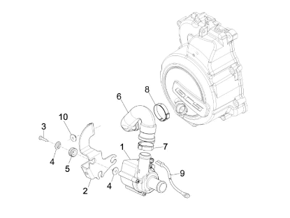 Εικόνα της ΒΑΣΗ ΤΡΟΜΠΑΣ ΝΕΡΟΥ SCOOTER 125 4T-876400