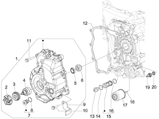 Εικόνα της ΦΙΛΤΡΟ ΛΑΔΙΟΥ SCOOTER 4T 125<>300 CC-1A022356