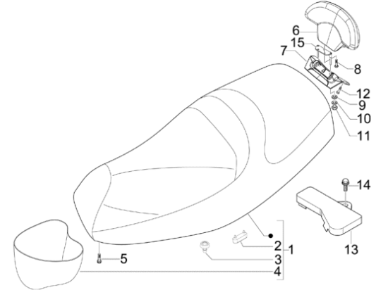 Εικόνα της ΣΕΛΑ MP3 125-400 LT TOURING ΚΟΜΠΛΕ-67386800C1