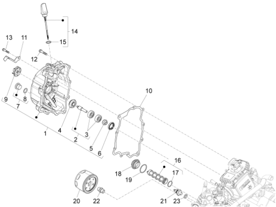 Εικόνα της ΦΙΛΤΡΟ ΛΑΔΙΟΥ SCOOTER 4T 125<>300 CC-1A022356