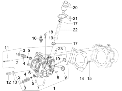 Εικόνα της ΚΕΦΑΛΗ ΚΥΛΙΝΔΡΟΥ SCOOTER 500-82988R1