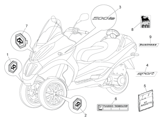 Εικόνα της ΑΥΤ/ΤΑ ΣΕΤ MP3 500 TOURING SPORT-673940