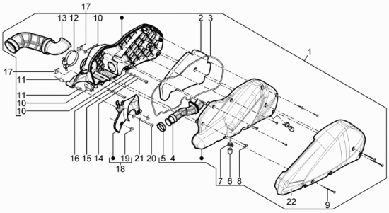 Εικόνα της ΦΥΣΟΥΝΑ ΘΑΛΑΜΟΥ ΦΙΛΤΡΟΥ BEV-X10-GTS 125-876317