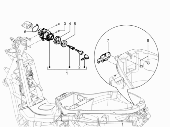 Εικόνα της ΚΛΕΙΔΙ ΑΚΑΤΕΡΓ PIAG MP3 300 HPE SPORT-1B006810