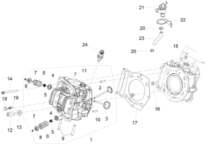 Εικόνα της ΚΕΦΑΛΗ ΚΥΛΙΝΔΡΟΥ SCOOTER 500-82988R1