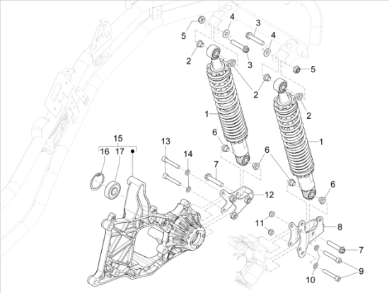 Εικόνα της ΒΙΔΑ ΒΑΣΗΣ ΠΙΣΩ ΑΜΟΡΤΙΣΕΡ SR GT 125-1C006027