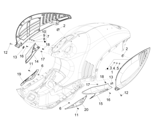 Εικόνα της ΚΑΠΑΚΙ ΠΛΕΥΡΟΥ VESPA 946 ΛΕΥΚΟ 544 ΑΡΙΣ-67551200BR