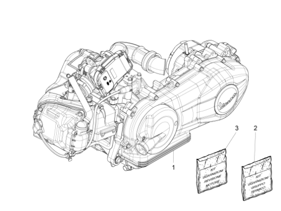 Εικόνα της ΣΕΤ ΦΛΑΝΤΖΕΣ+ΤΣΙΜ SCOOTER 125-150 4Τ 3V-497637