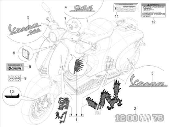 Εικόνα της ΑΥΤ/ΤΑ ΣΕΤ VESPA 946 ΔΡΑΚΟΣ 11TH ANNIV-2H006327