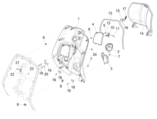 Εικόνα της ΝΤΟΥΛΑΠΙ VESPA ELETTRICA ΓΚΡΙ 719/C-1B003333000HV